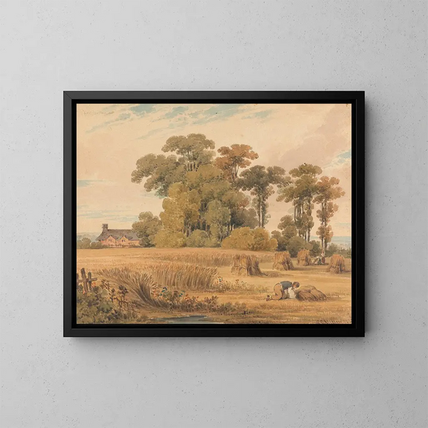 Ein Maisfeld - Paul Sandby Munn — gerahmtes Bild an der Wand