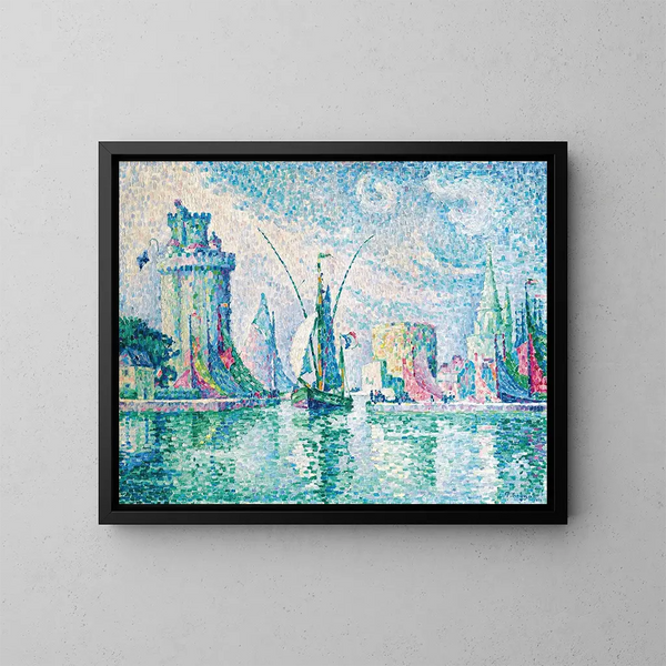 Die grünen Türme von La Rochelle - Paul Signac — gerahmtes Bild an der Wand
