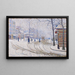 Schnee Boulevard de Clichy Paris - Paul Signac — gerahmtes Bild an der Wand