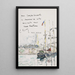 Terre-neuva der Anker vor einem bretonischen Hafen - Paul Signac — gerahmtes Bild an der Wand