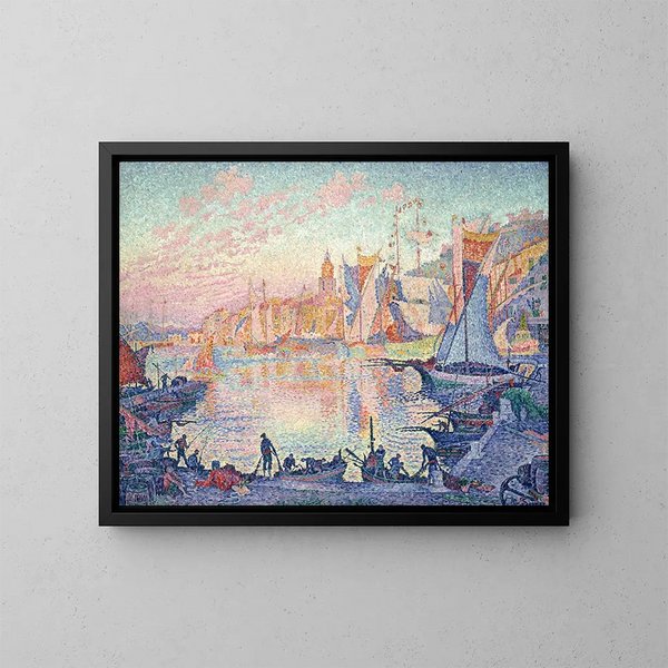 Der Hafen von Saint-Tropez - Paul Signac — gerahmtes Bild an der Wand
