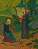 Junge Bretonin mit Vermiliontopf und kniende Mädchen - Paul Sérusier — Ansicht des Kunstwerks