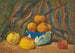 Stillleben mit Äpfeln vor gestreiftem Wandteppich-Hintergrund - Paul Sérusier — Ansicht des Kunstwerks
