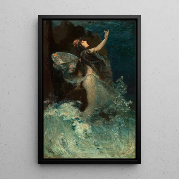 Nymphe des eaux - Paul Swan — gerahmtes Bild an der Wand