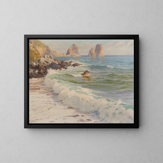 Paul Von Spaun - Coast at Capri with Faraglioni rocks.webp