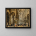 Innenansicht einer gotischen Kathedrale - Paul Vredeman de Vries — gerahmtes Bild an der Wand