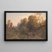 Abend auf dem Land - Paul Weber — gerahmtes Bild an der Wand
