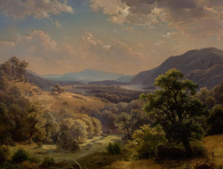 Landschafts-Gemälde mit Tal und Bergen, das Susquehanna-Tal - Paul Weber — Ansicht des Kunstwerks