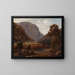 Landschaft des Hudson-Flusses - Paul Weber — gerahmtes Bild an der Wand