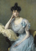 Portrait einer jungen Frau in blauem Kleid - Paul Émile Chabas — Ansicht des Kunstwerks