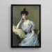 Portrait einer jungen Frau in blauem Kleid - Paul Émile Chabas — gerahmtes Bild an der Wand