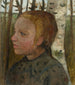Buste eines Mädchens links vor Birken - Paula Modersohn-Becker — Ansicht des Kunstwerks