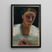 Portrait in Brustansicht von Lee Hoetger mit einer Blume - Paula Modersohn-Becker — gerahmtes Bild an der Wand