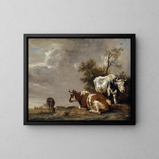 Paulus Potter - Three Cows on a Pasture.webp