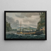 Dampfschiff auf dem Hudson-Fluss - Pavel Petrovich Svinin — gerahmtes Bild an der Wand
