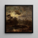 Landschaft bei Mondschein - Jules Dupré — gerahmtes Bild an der Wand