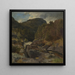 Landschaft mit Wasserfall - Hans Gude — gerahmtes Bild an der Wand