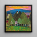 Landschaft mit Blumen - Alexej von Jawlensky — gerahmtes Bild an der Wand