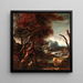 Landschaft mit Figuren - Nachfolger von Salvator Rosa — gerahmtes Bild an der Wand