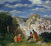 Landschaft mit dem Martyrium des heiligen Sebastian - Albert Welti — Ansicht des Kunstwerks