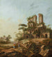 Landschaft mit den Ruinen von Aqua Julia in Rom - Jean-Baptiste Pillement — Ansicht des Kunstwerks