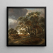 Landschaft mit Staffage - Jan Vermeer van Haarlem l'Ancien — gerahmtes Bild an der Wand