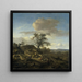 Landschaft mit Jäger und anderen Figuren - Jan Wijnants — gerahmtes Bild an der Wand