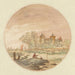 Landschaft mit einem Fischer und einem Schloss - Aernout Ter Himpel — in einem Innenraum präsentiert