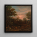 Landschaft im klassischen Stil bei Dämmerung - John Wootton — gerahmtes Bild an der Wand