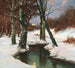 Winterlandschaft mit zunehmendem Mond - Adolf Kaufmann — Ansicht des Kunstwerks