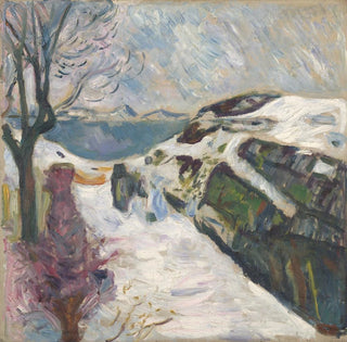 Paysage d'hiver de Krager - Edvard Munch