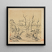 Landschaft im Stil von Ni Zan - Chen Hongshou — gerahmtes Bild an der Wand