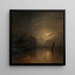 Landschaft bei Nacht im Mondschein - Adalbert Stifter — gerahmtes Bild an der Wand