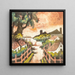 Landschaft eines Dorfes - Hugo Scheiber — gerahmtes Bild an der Wand