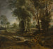 Landschaft des Abends mit Holzwagen - Peter Paul Rubens — Ansicht des Kunstwerks