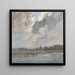 Flusslandschaft mit Kirchturm bei Gewitterwetter - Frans Smissaert — gerahmtes Bild an der Wand
