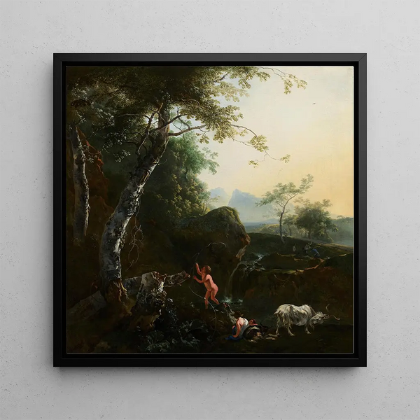 Paysage montagneux avec cascade - Adam Pynacker