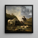 Niederländische Landschaft mit einem grauen Pferd - Aelbert Cuyp — gerahmtes Bild an der Wand