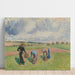 Reproduktion des Gemäldes Bauernmädchen, die Kräuter sammeln, Éragny - Camille Pissarro