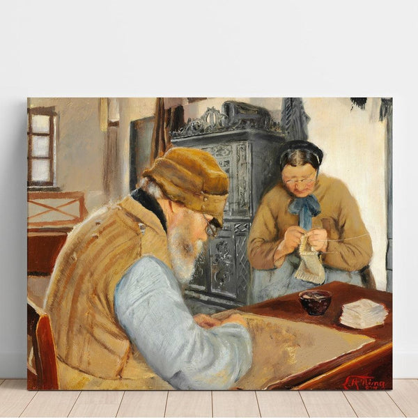 Paysans dans le village de Ring - Laurits Andersen Ring | Reproduction Tableau Décoration murale affiche copie