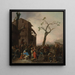 Bauern tanzend - Johannes Lingelbach — gerahmtes Bild an der Wand