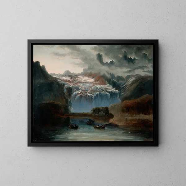 Der Gletscher von Jostedalsbreen - Peder Balke — gerahmtes Bild an der Wand