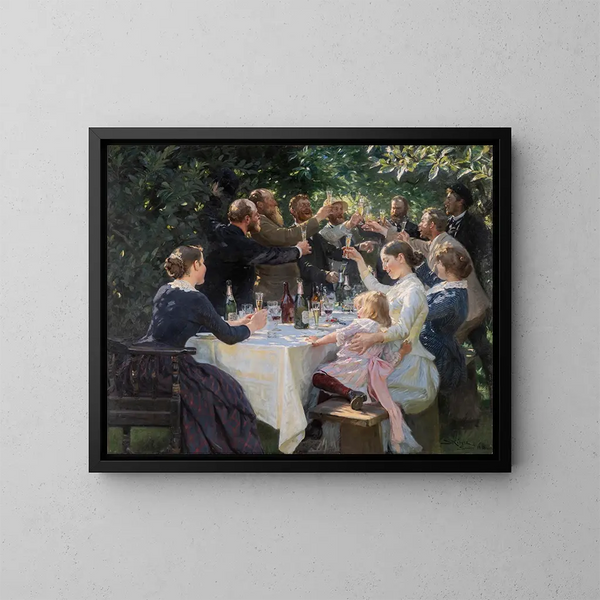 Hip Hip Hourra, fête des artistes à Skagen - Peder Severin Krøyer — gerahmtes Bild an der Wand
