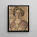 Portrait einer Frau, wahrscheinlich Anna Vilhelmine Johanne Dorthea Halberg, später Larsen verheiratet - Peder Severin Krøyer — gerahmtes Bild an der Wand