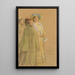 Der Postmeister Schrøder, Anna Ancher und Henny Brodersen - Peder Severin Krøyer — gerahmtes Bild an der Wand