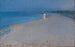 Sommerabend am südlichen Strand von Skagen, Studie von Anna Ancher und Marie Kryer - Peder Severin Krøyer — Ansicht des Kunstwerks