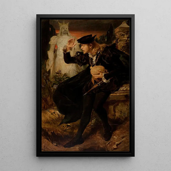 La vision de Hamlet - Pedro Américo — gerahmtes Bild an der Wand