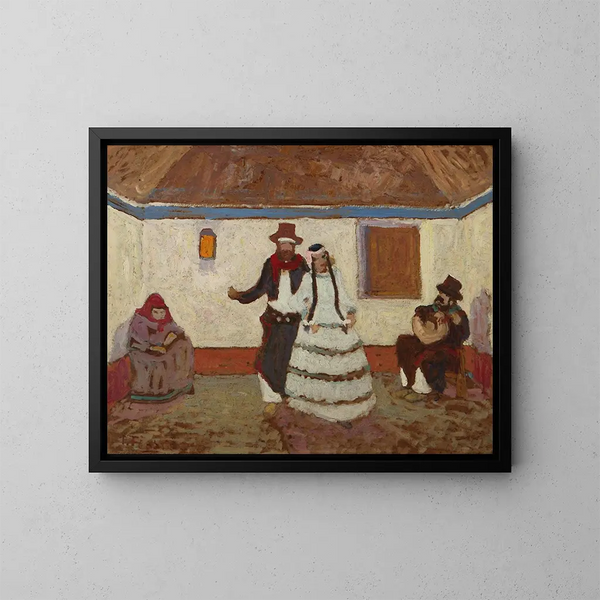 Danse au ranch - Pedro Figari — gerahmtes Bild an der Wand