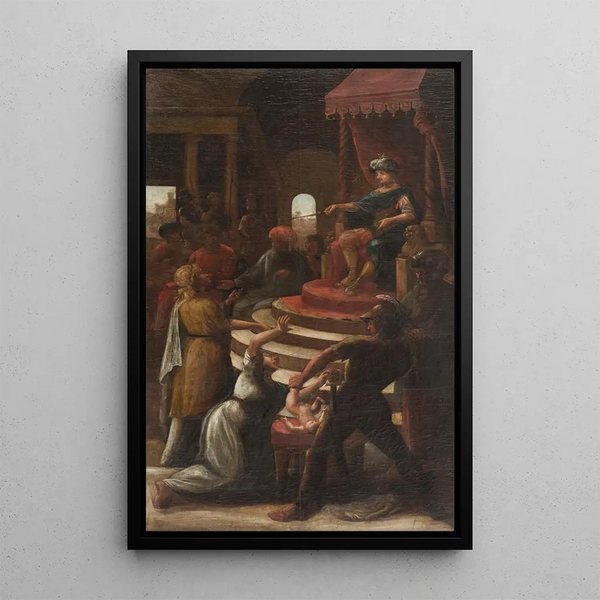Der Salomon-Urteil - Pehr Hörberg — gerahmtes Bild an der Wand