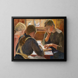 Pekka Halonen - Children reading.webp